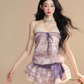 French Purple Frill Dress LAS0021
