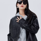 Drop Shoulder Leather Jacket SHN0020