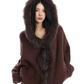 Fur Hood Zip Up Knit BGS0018
