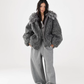 Fur Hood Knit Jacket ACS0357