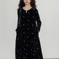 Velvet Vintage Long Sleeve Dress VAS0167