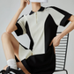 Bi-color Half-Zip Polo Dress FER0198