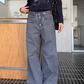 Straight Loose Button Work Pants CYE0019