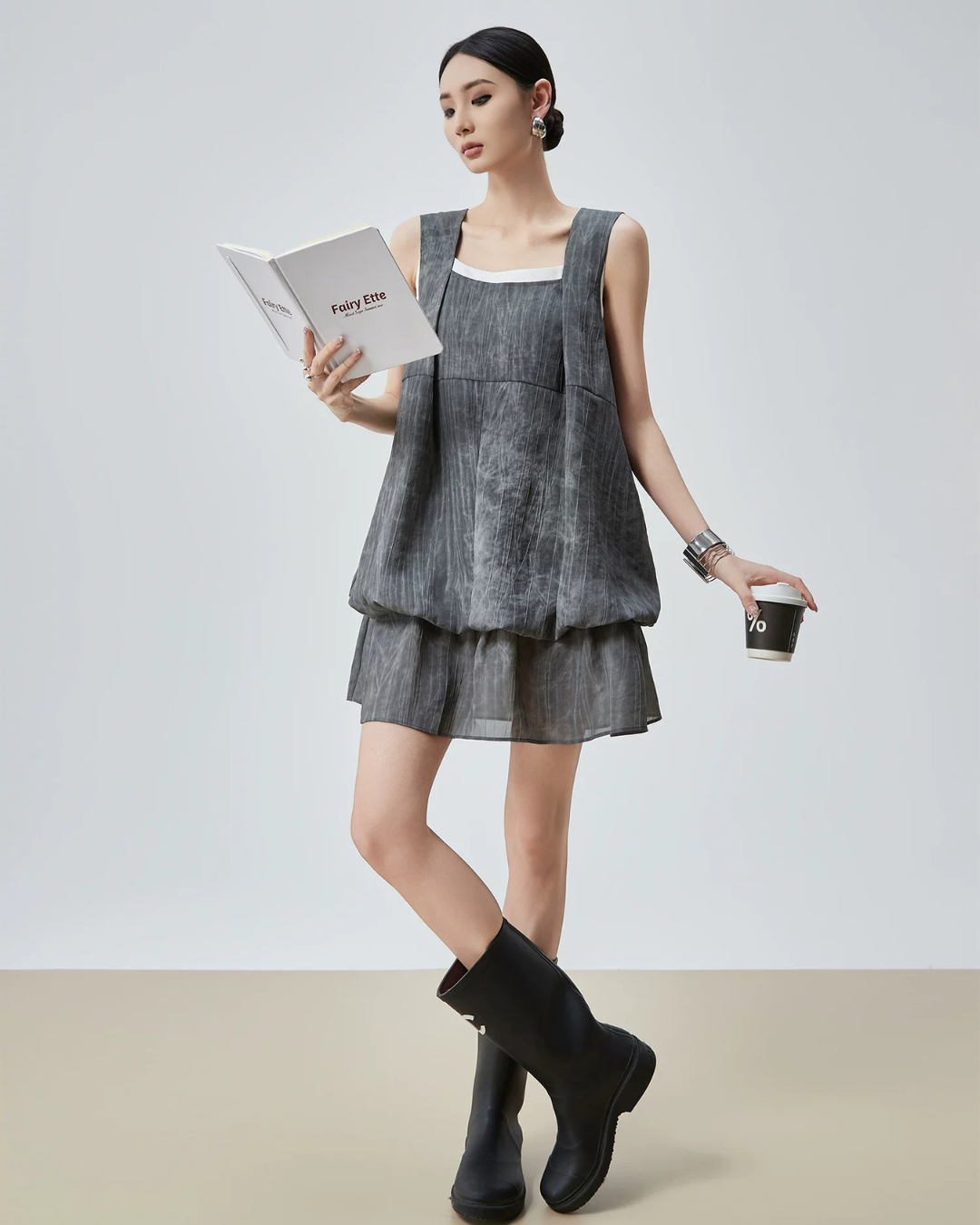 Square Balloon Mini Dress FER0252