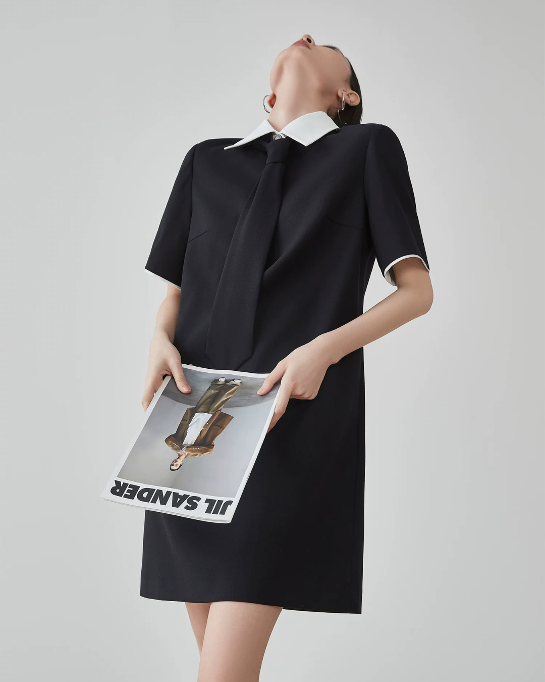 Necktie Cleric Mini Dress FER0203