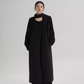 Tie Collar Long Coat SRS0384
