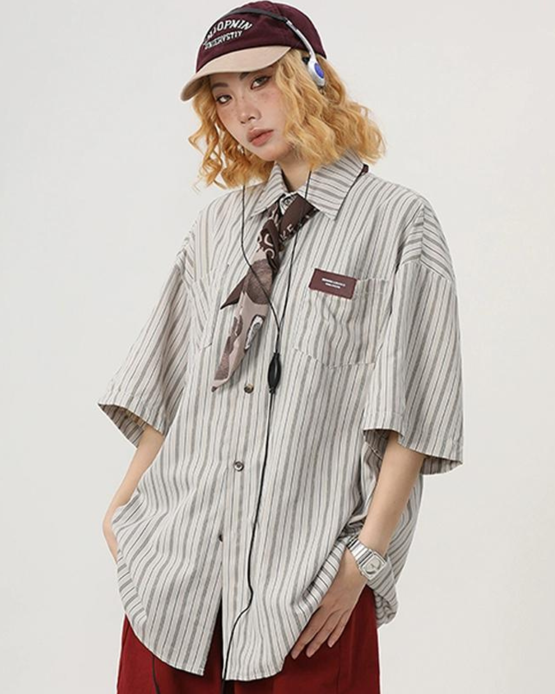 Striped Retro Vintage Shirt FRC0007