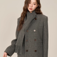 Scarf Collar Double Breasted Wool Coat WDB0003