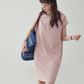 Round Collar Pastel Pink Dress AMU0026