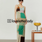 Long Knit Color Dress LLA0057