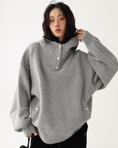 Turtleneck Pullover Hoodie ACS0231