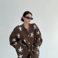 Star Patterned Knit Cardigan YLS1002