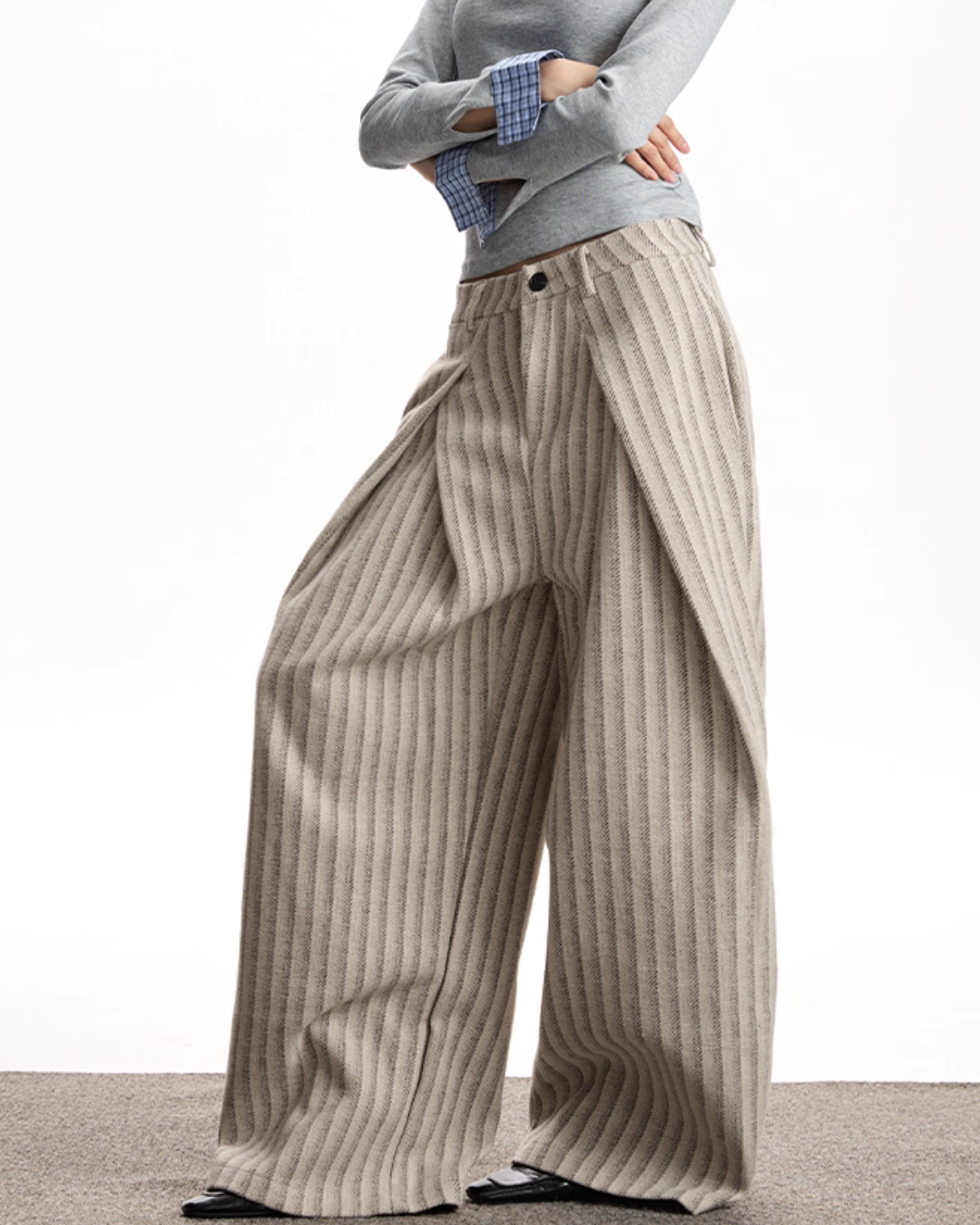 Striped Wool Casual Pants VAT0010