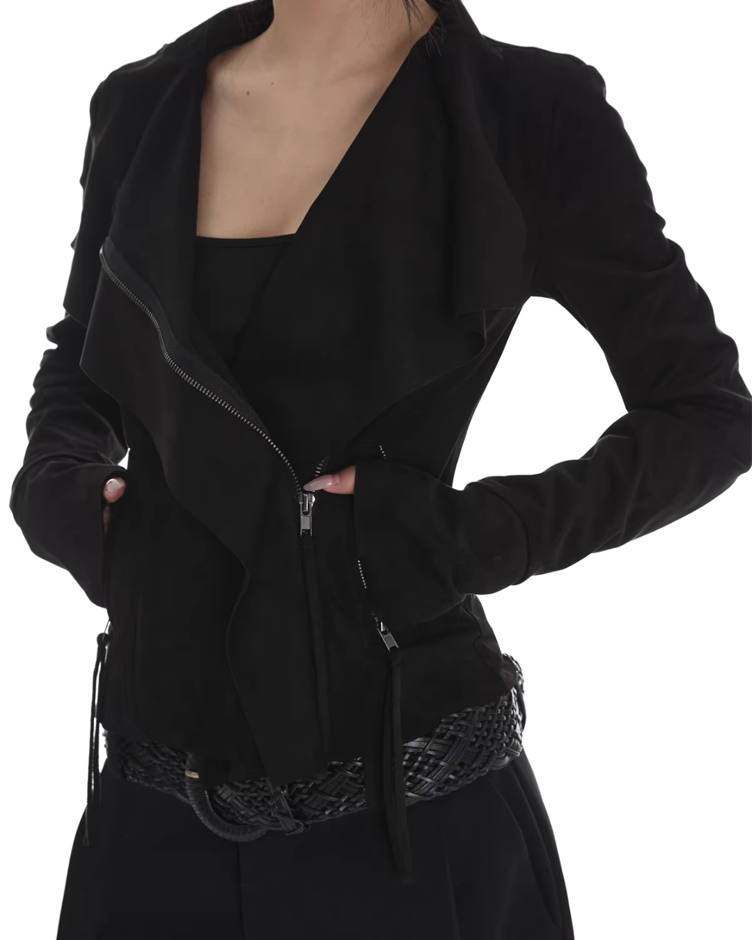 Suede Slim Short Jacket IMX0002