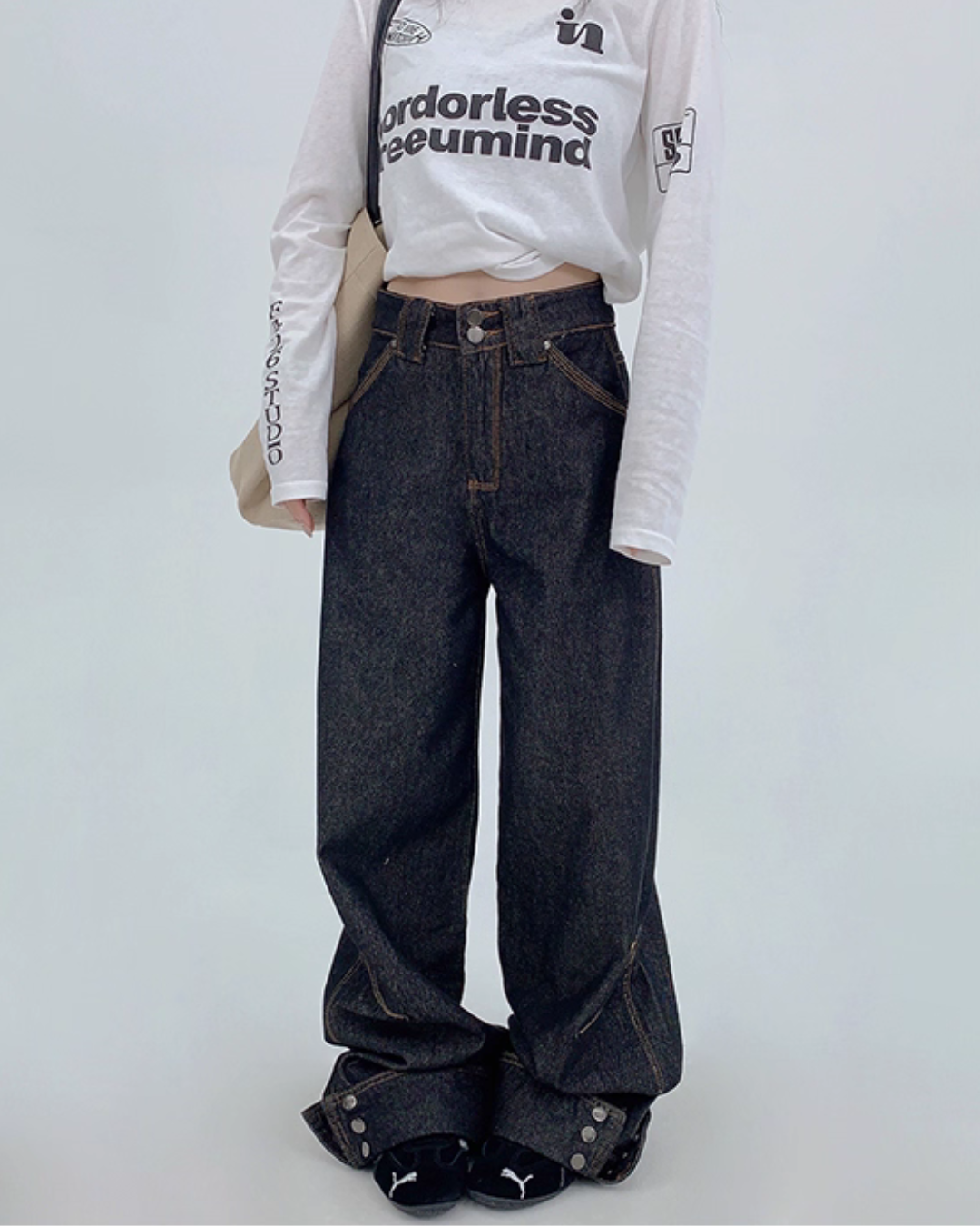 Vintage Straight Wide Pants YLS0972