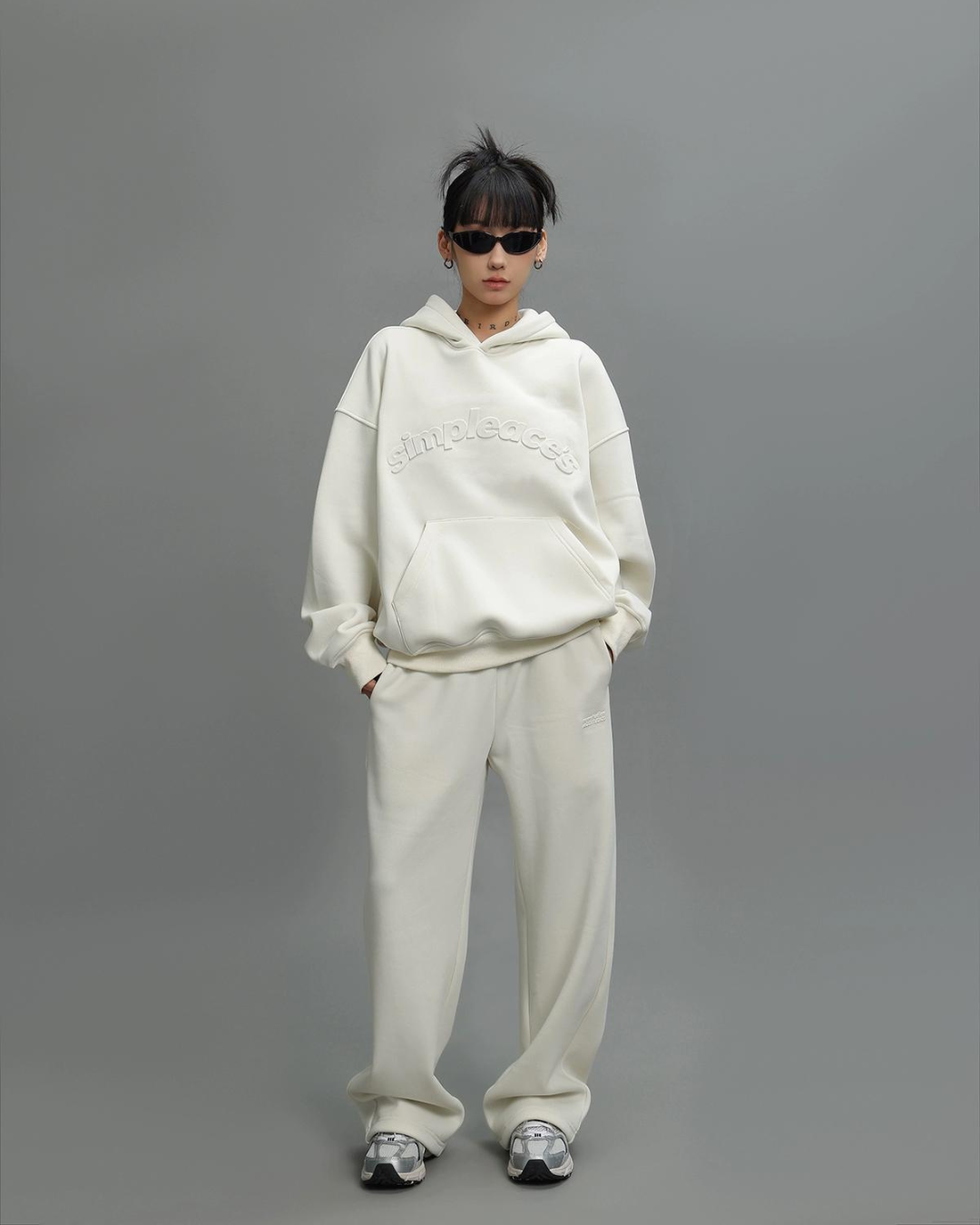 Logo Embossed Hoodie & Relaxed Pants ACS0052