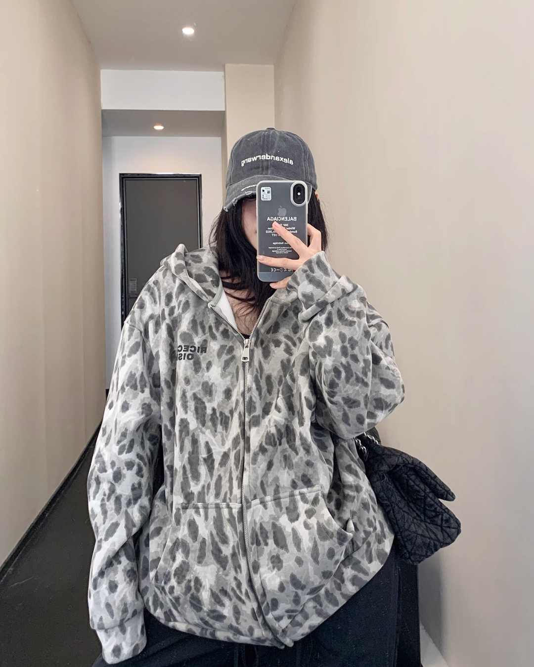 Leopard Print Hooded Jacket YLS0439