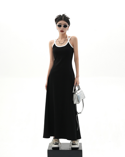 Street Slim Black Camisole Dress SRS0001