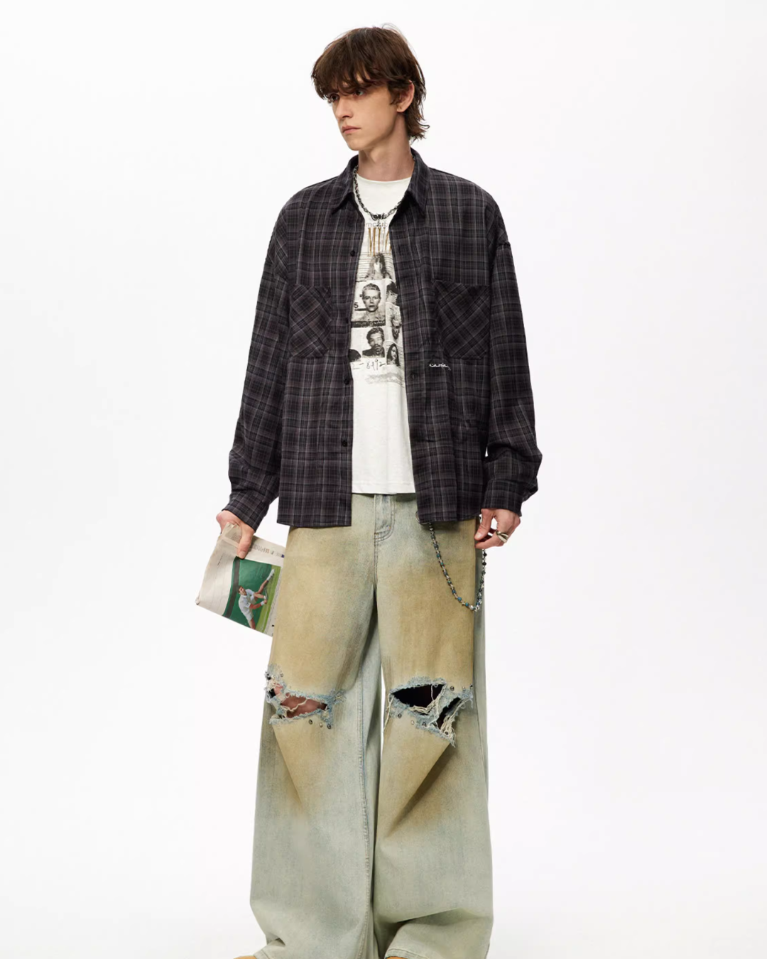 Block Plaid Street Shirt NDC0010