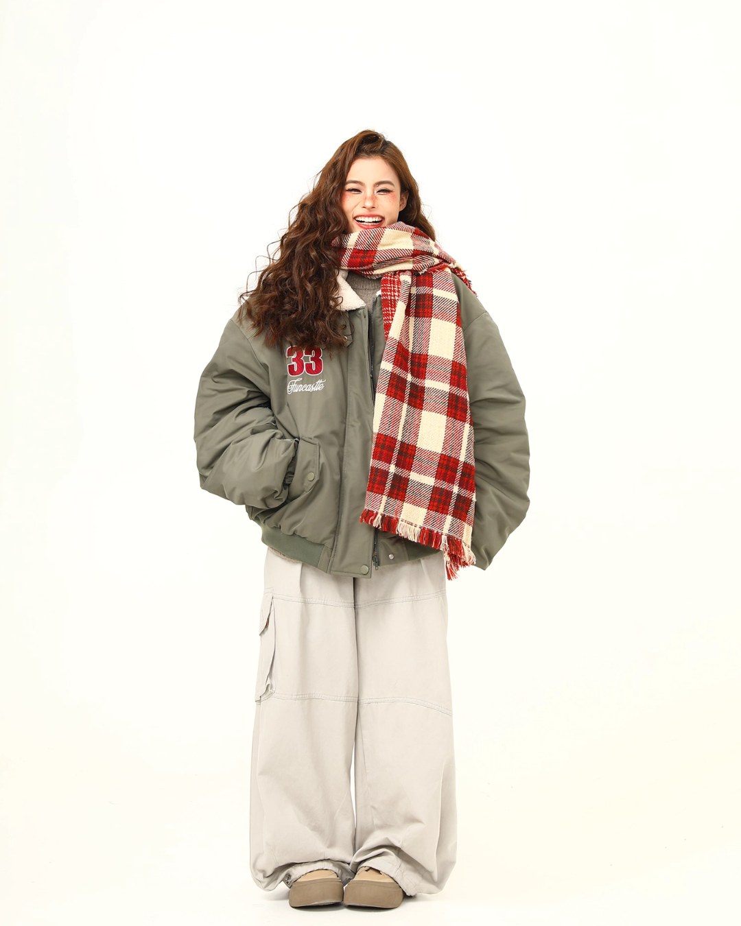Retro Lambswool Collar Cotton Jacket WDZ0039
