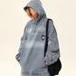 Vintage Denim Half Zip Hoodie WDZ0010