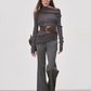 Off Shoulder Ribbed Knit WEO0013
