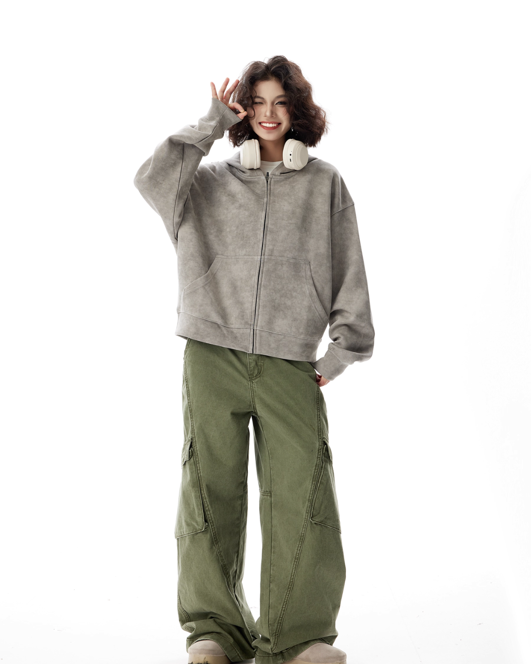 Vintage Zip Up Hoodie  HGX0038