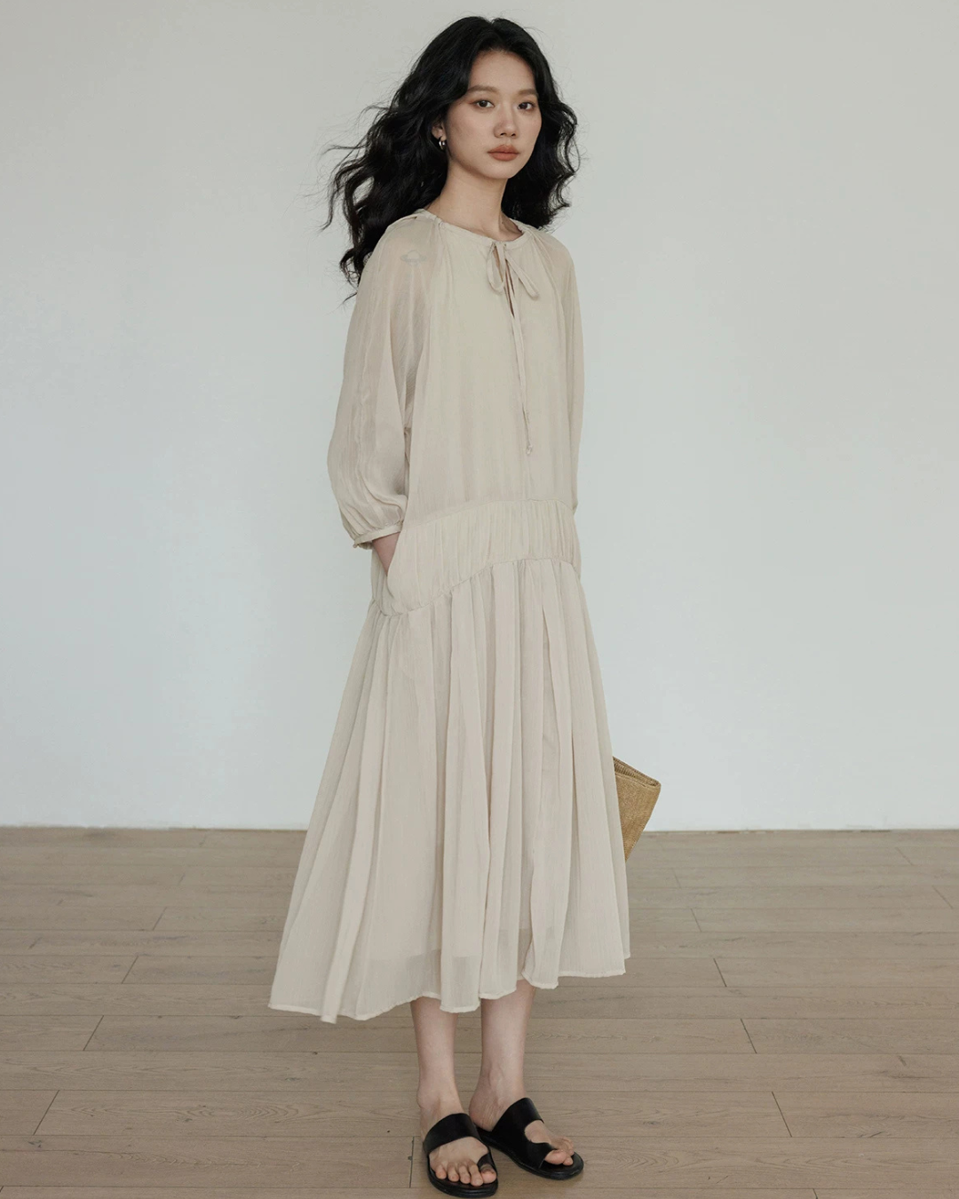 Feminine Tiered Long Dress VAS0197