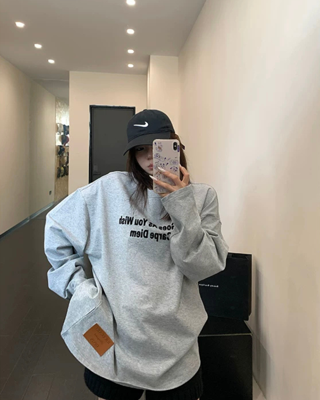 Logo Oversized Long-Sleeve T-Shirt YLS1061