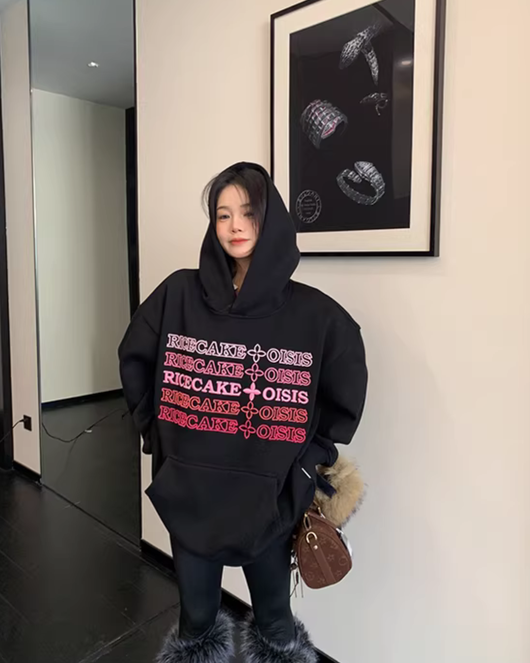 Embossed Logo Loose Hoodie YLS1024