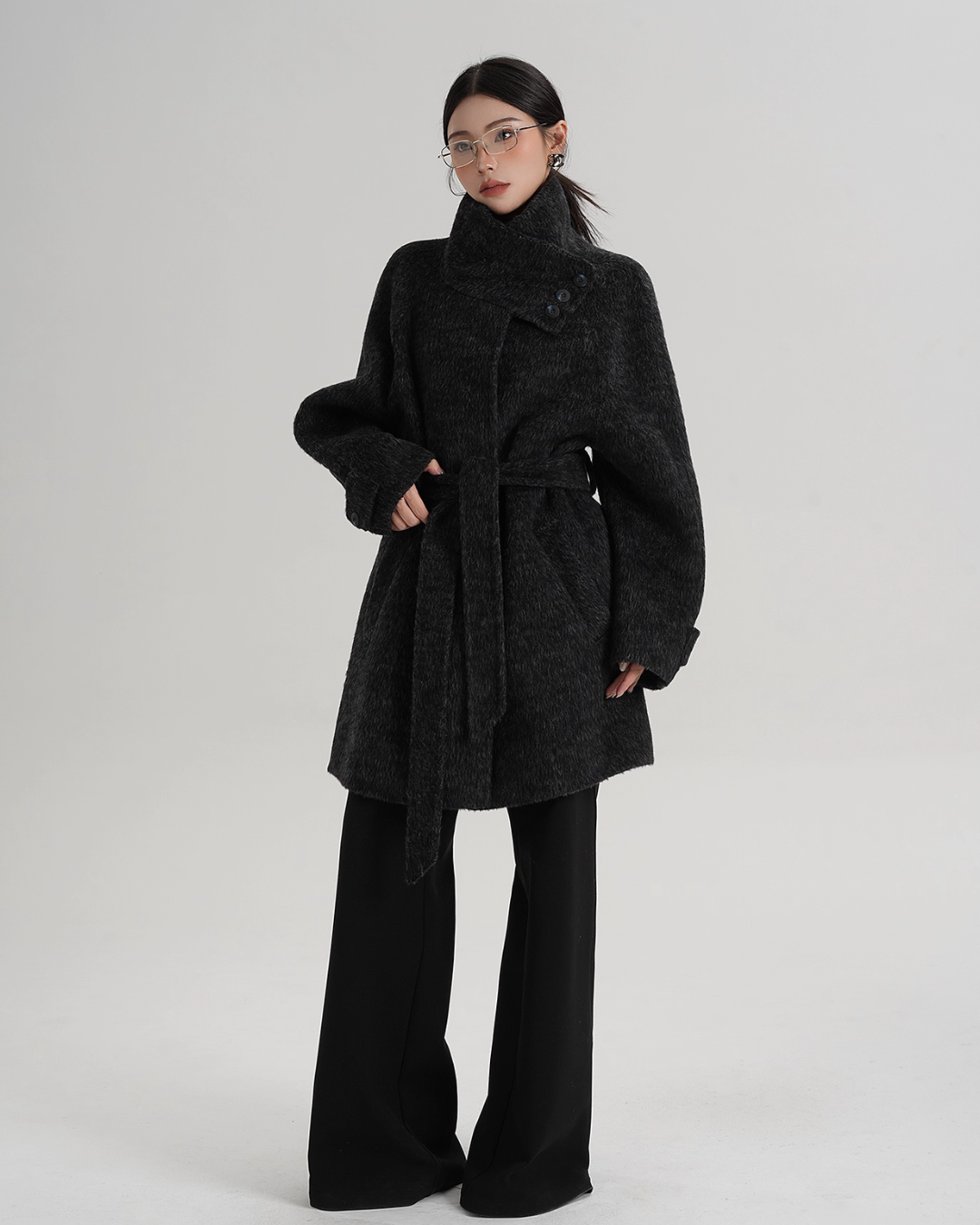 ジャケット・アウター Standcollar Wool Coat Stand Collar Wool Coat SRS0364 – AuroraBoutique