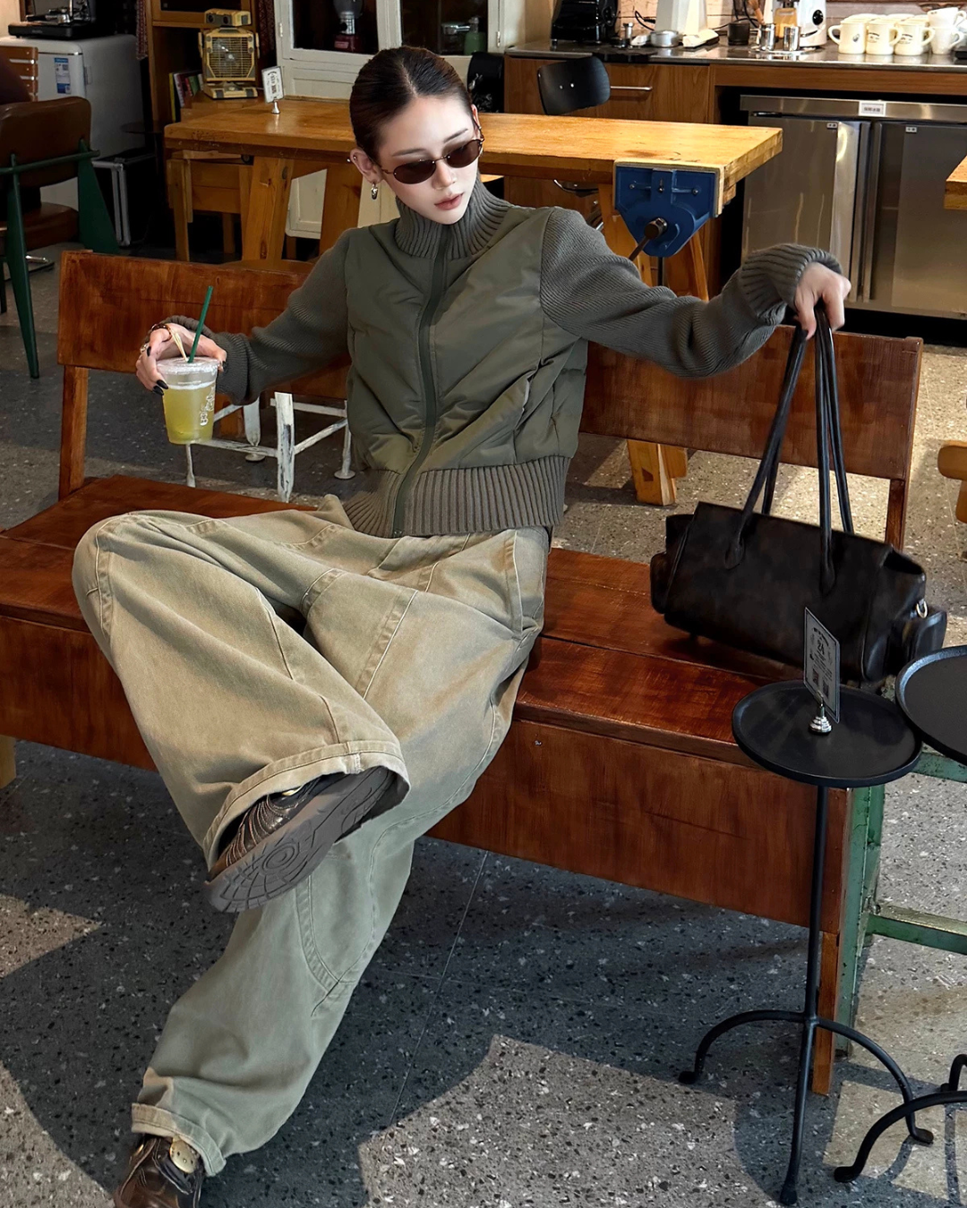 Knit Panel Quilted Knit Jacket WWP0019