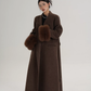 Fur Cuff Long Coat SRS0403
