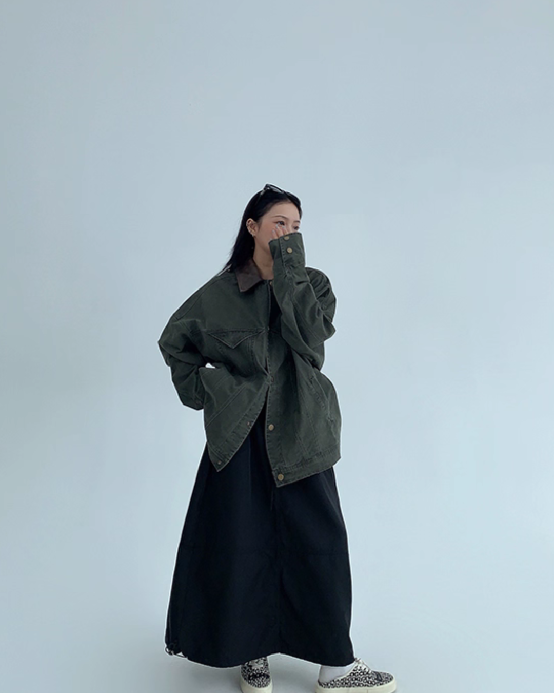 Leather Collar Military Jacket YLS0914