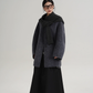 Hood Scarf Mid Length Wool Coat SRS0358