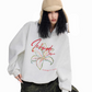 Flower Motif Loose Hoodie ICM0076