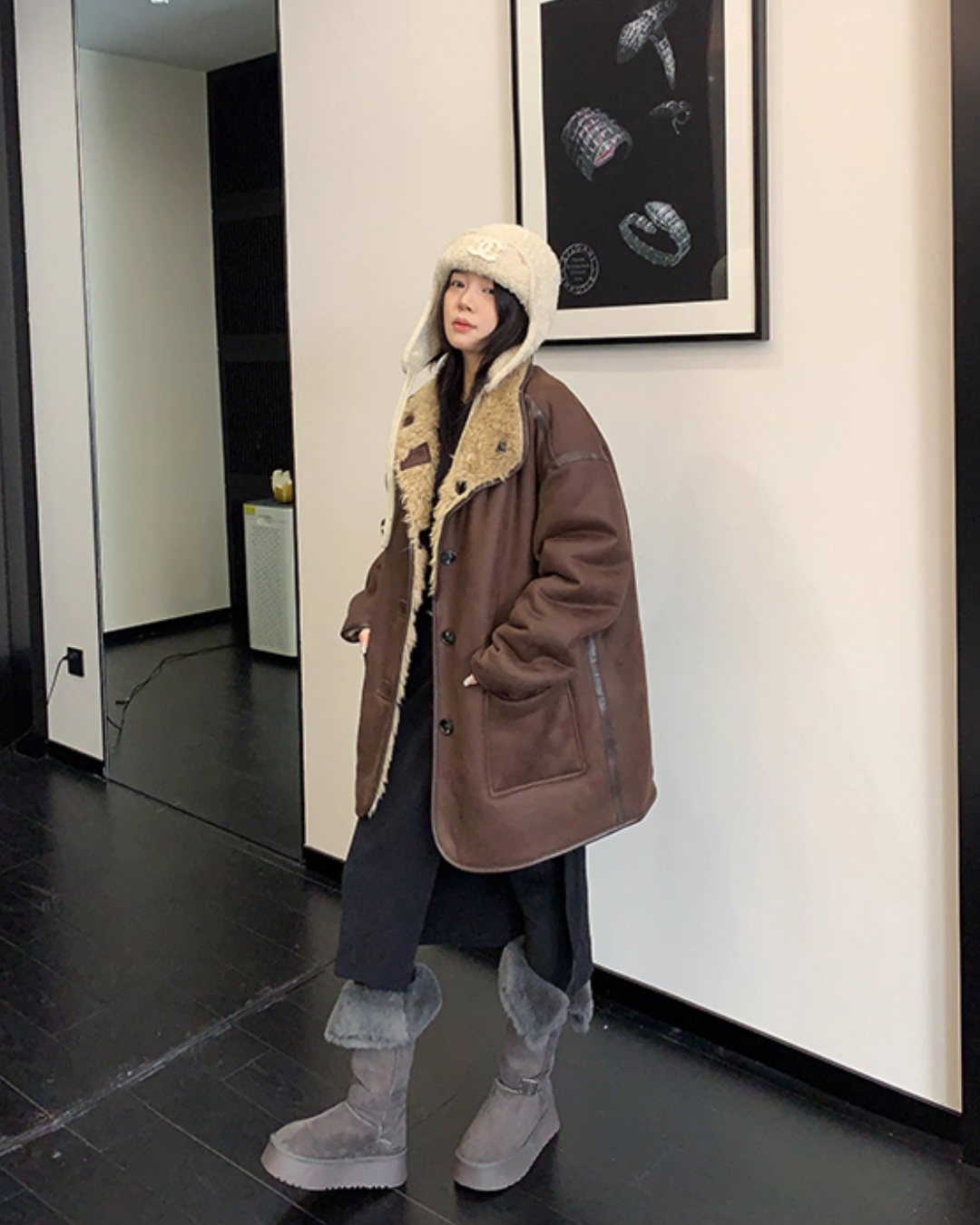 Boa Fleece Reversible Coat YLS1011