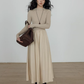 Mock Neck Top Docking Flare Skirt VAS0183