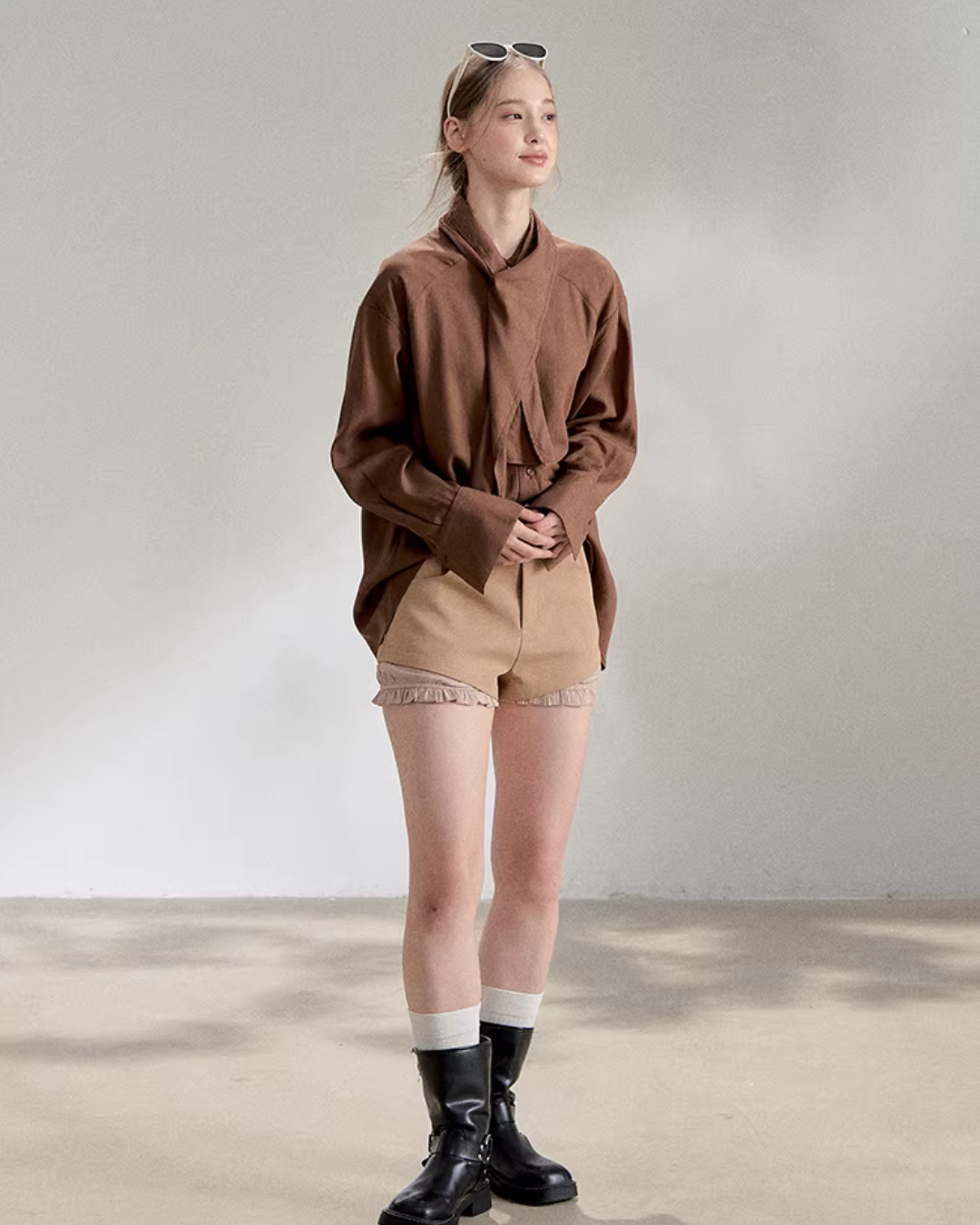 Tie-Up Long-Sleeve Shirt RCR0020