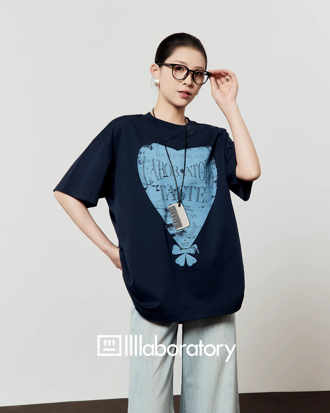 Love Print Round Neck T-Shirt LLA0447