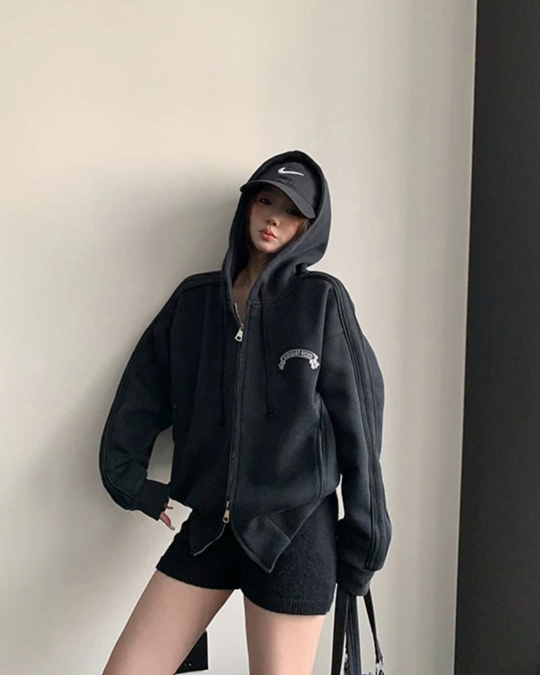 Side Line Double Zip Big Hoodie YLS1053