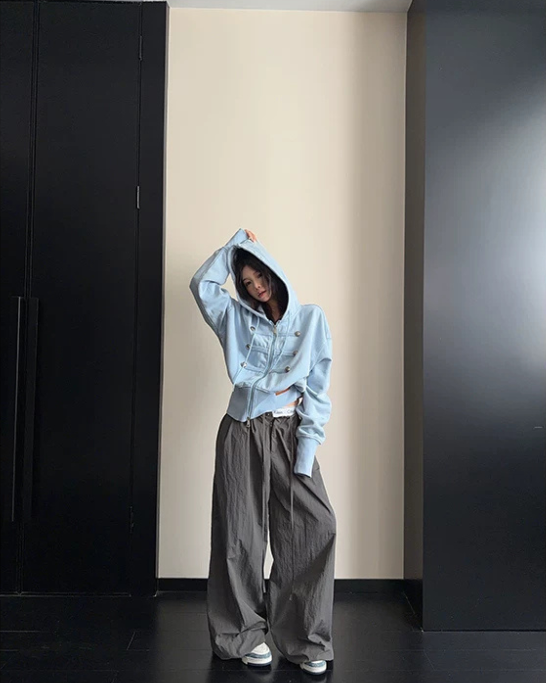 Napoleon-Style Zip-Up Hoodie YLS1071