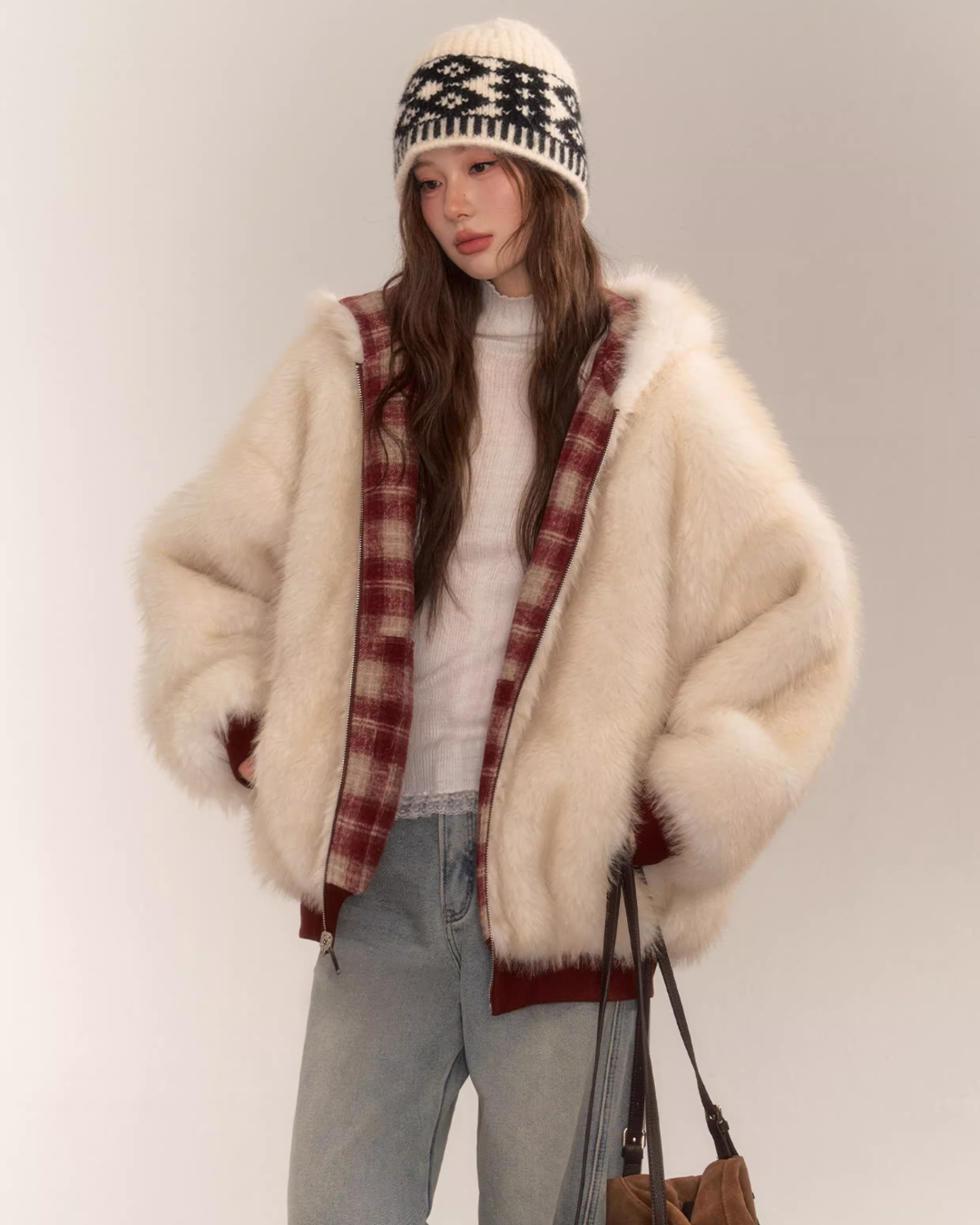 Reversible Check Fleece Jacket ASG0060