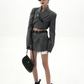 Cropped Belt Jacket & Pleated Skirt SRS0024