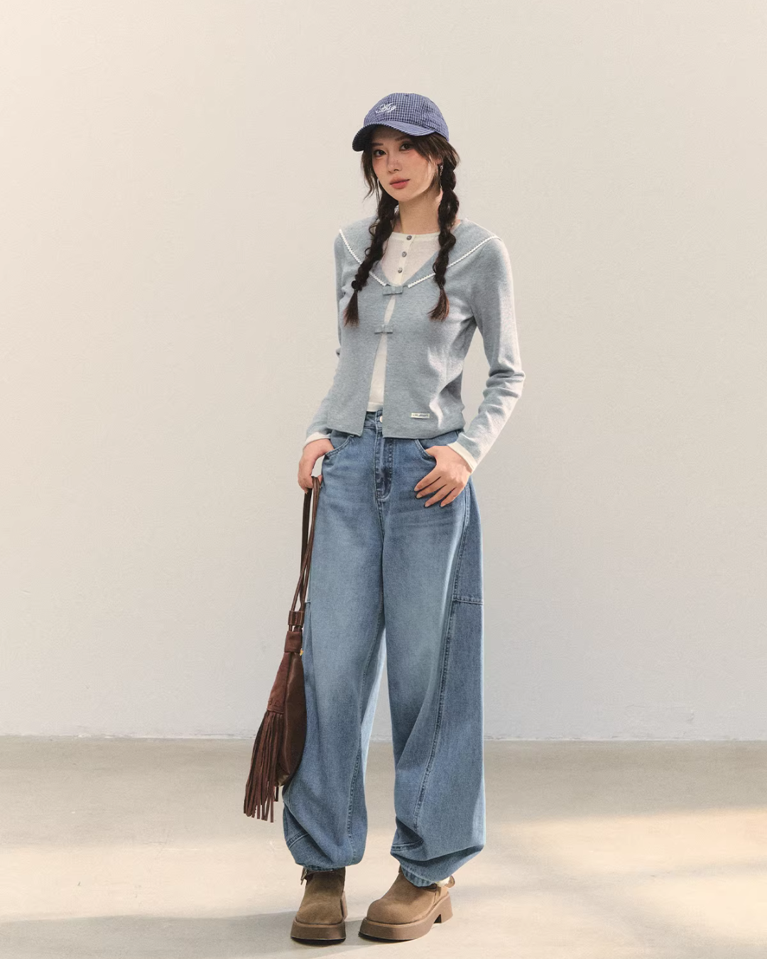 Sailor Collar Layered-Style Top ASG0078