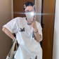 Butterfly Patch Short Sleeve T-Shirt YLS0836