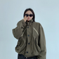 Stand Collar Balloon Sleeve Jacket YLS0921