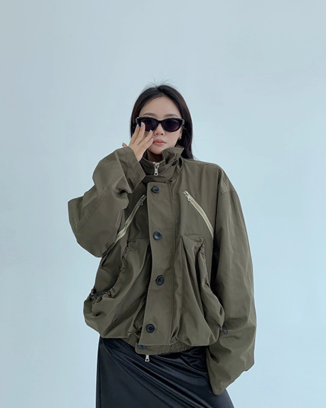 Stand Collar Balloon Sleeve Jacket YLS0921