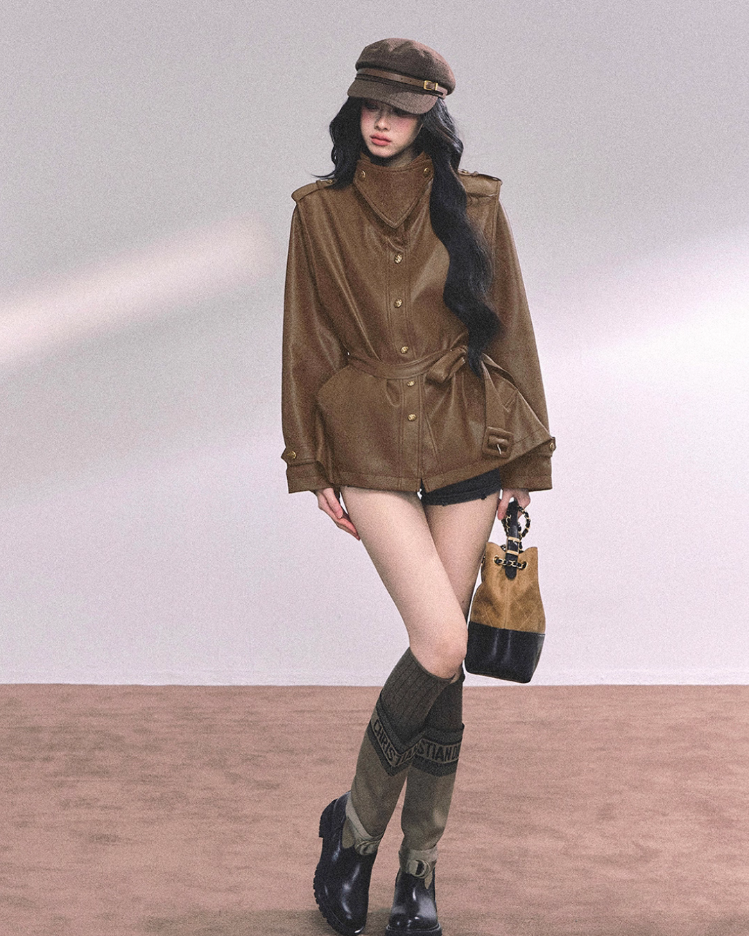 Retro Oversized Leather Jacket LAS0048