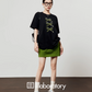Ribbon Print T-Shirt / A-Line Mini Skirt LLA0486